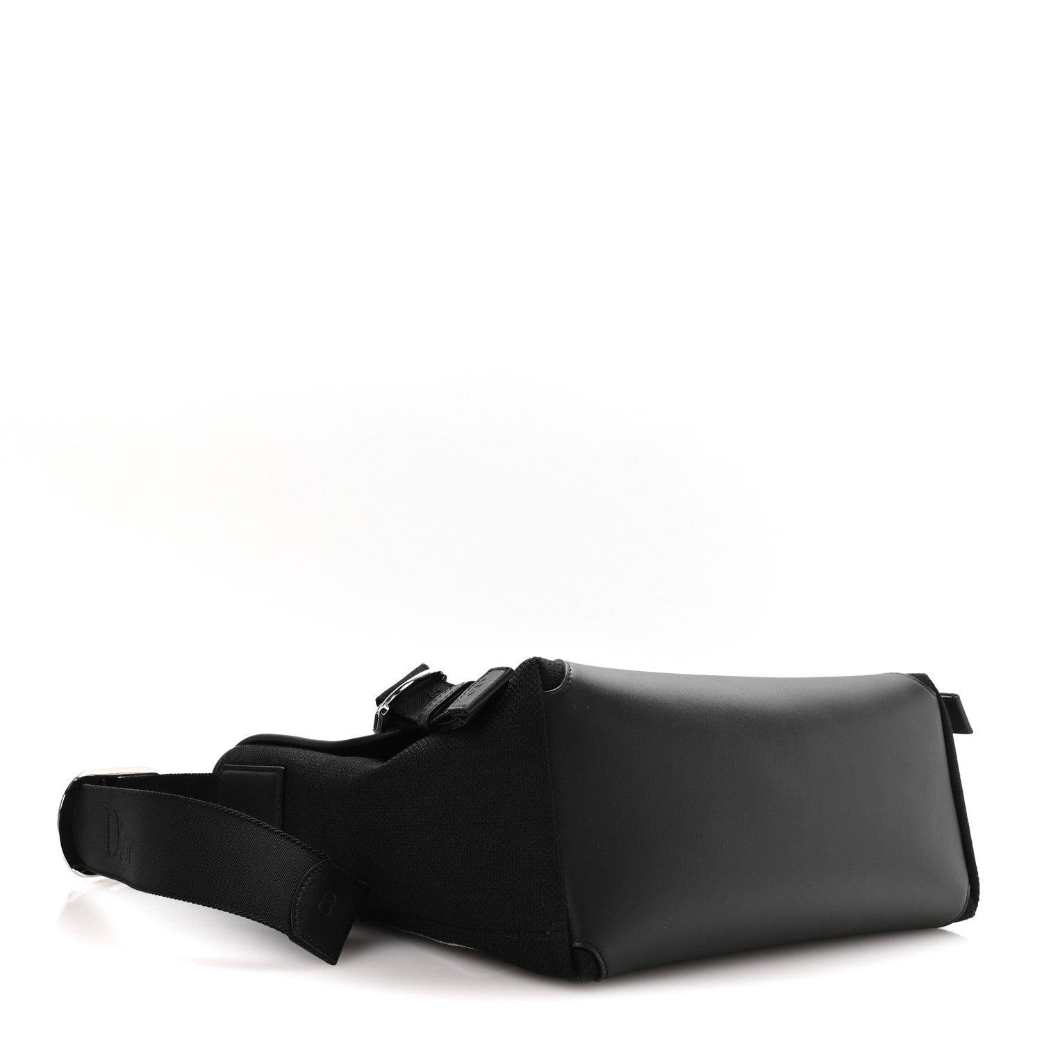 Canvas Embroidered Medium Jett Messenger Black White
