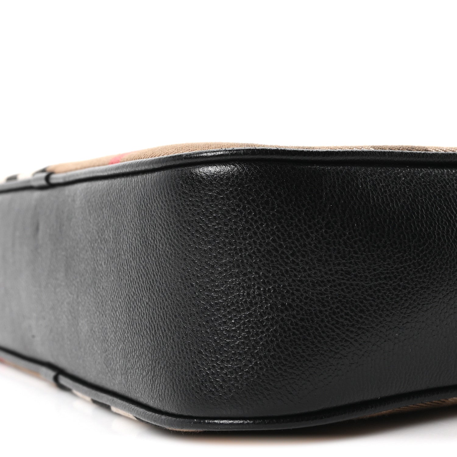 Giant Check Calfskin Large Camera Bag Black
