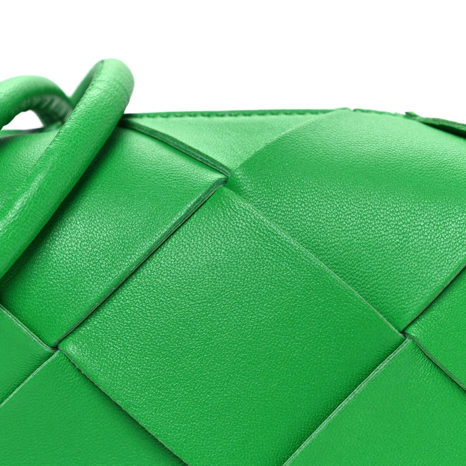 Lambskin Maxi Intrecciato Mini Cassette Camera Bag Parakeet