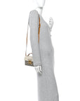 GG Supreme Monogram New Sakai Calfskin Mini Padlock Top Handle Shoulder Bag Beige Ebony Mystic White Sun Oil