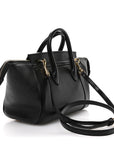 Supple Shiny Lambskin Little New Luggage Black