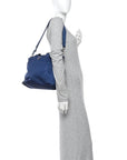 Tessuto Nylon Saffiano Tote Cobalto