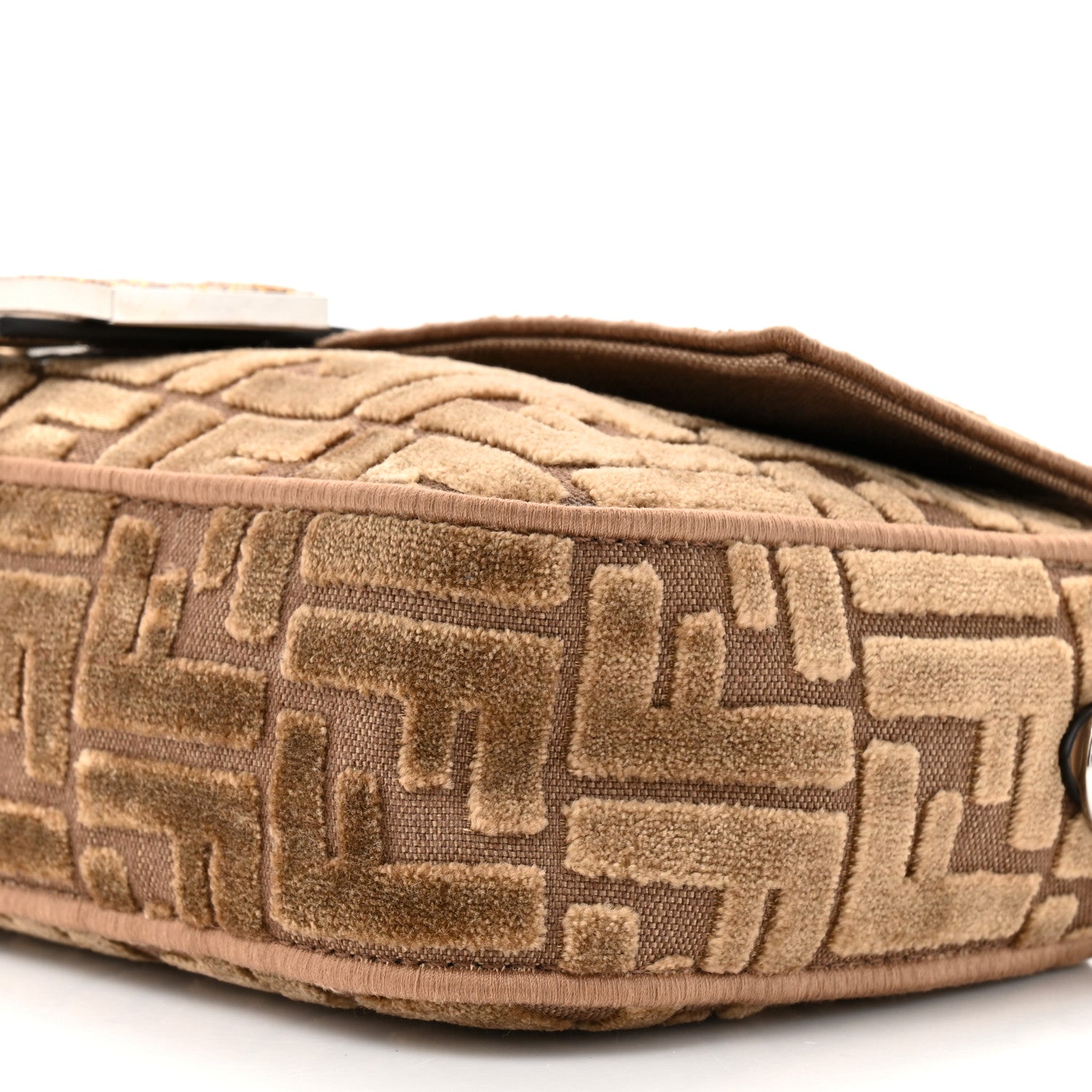 Velvet Jacquard FF Crystal Baguette Cappuccino