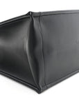 Calfskin Macro Cannage Medium Book Tote Black