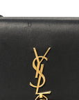 Smooth Calfskin Classic Monogram Kate Tassel Chain Wallet Black