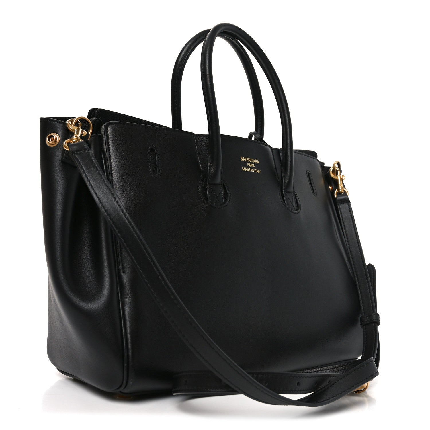 Smooth Calfskin Small Bel Air Carry All Bag Black