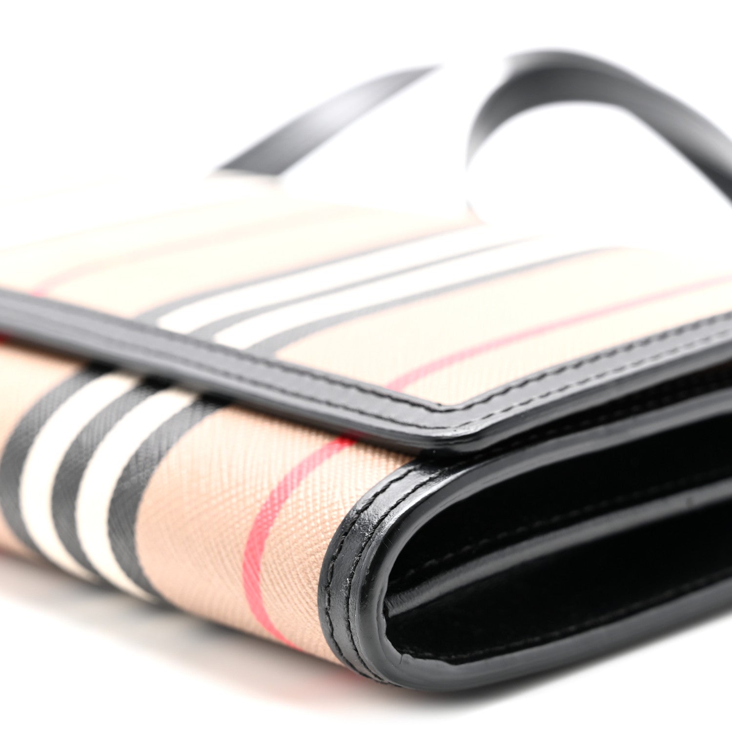 E-Canvas Icon Stripe Hannah Wallet With Detachable Strap Archive Beige