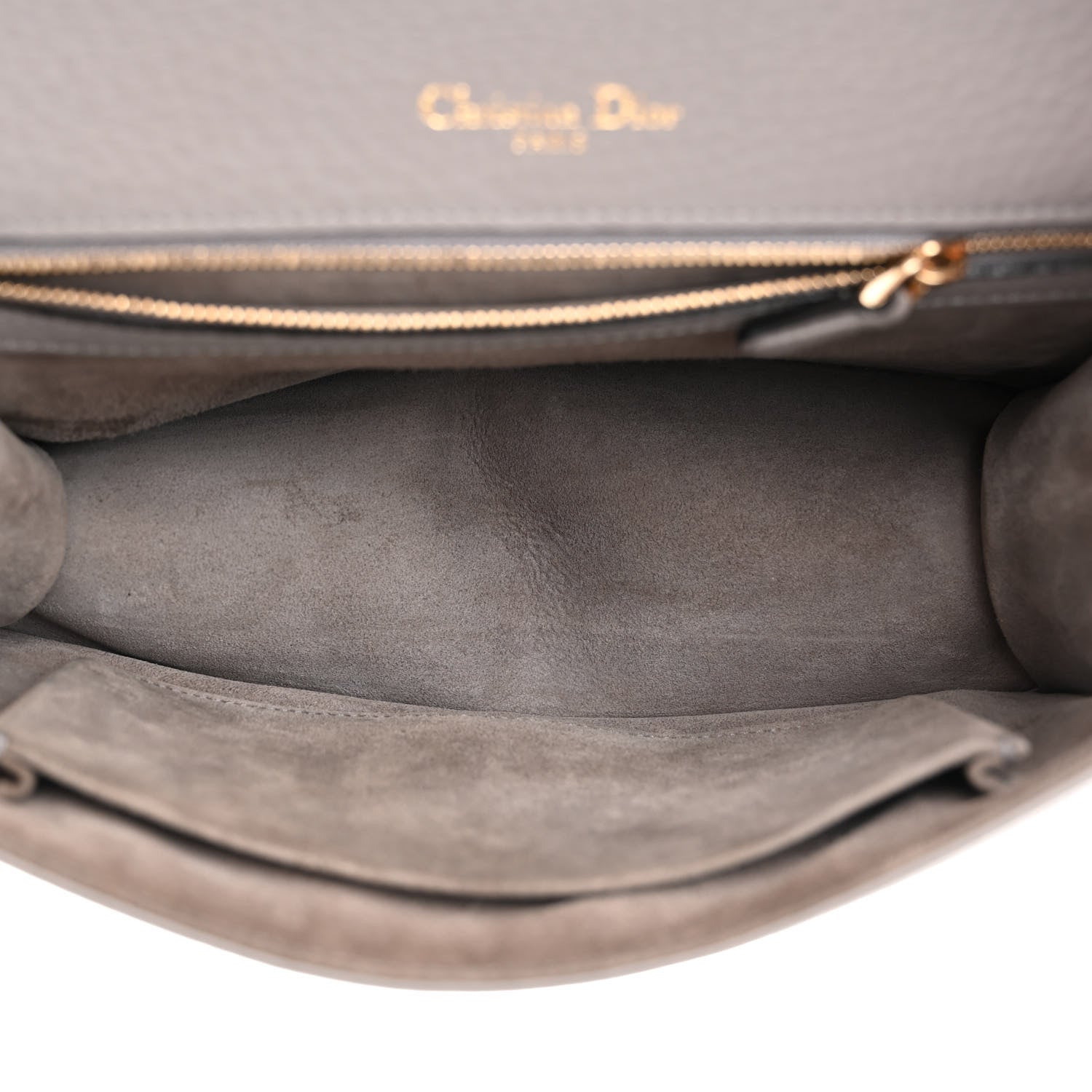 Grained Calfskin Medium D1ORama Flap Bag Gris