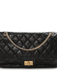 Aged Calfskin Quilted 2.55 Reissue 227 Flap Black