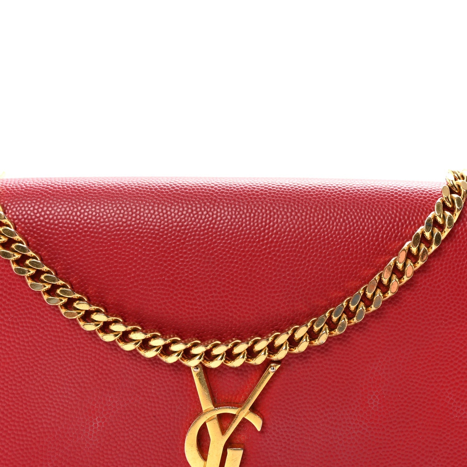 Grain De Poudre Medium Monogram Kate Satchel Red