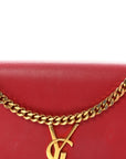 Grain De Poudre Medium Monogram Kate Satchel Red