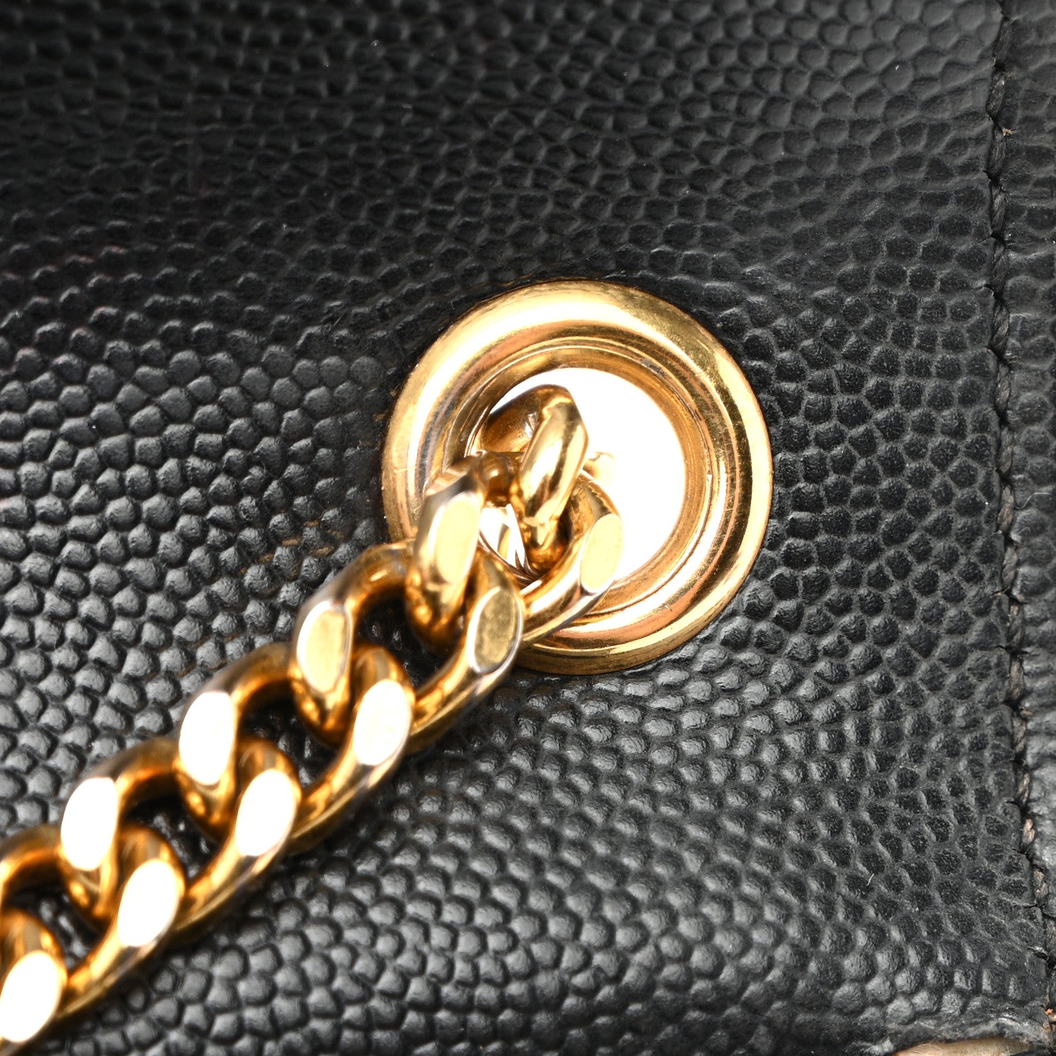 Grain De Poudre Medium Classic Monogram Kate Satchel Black