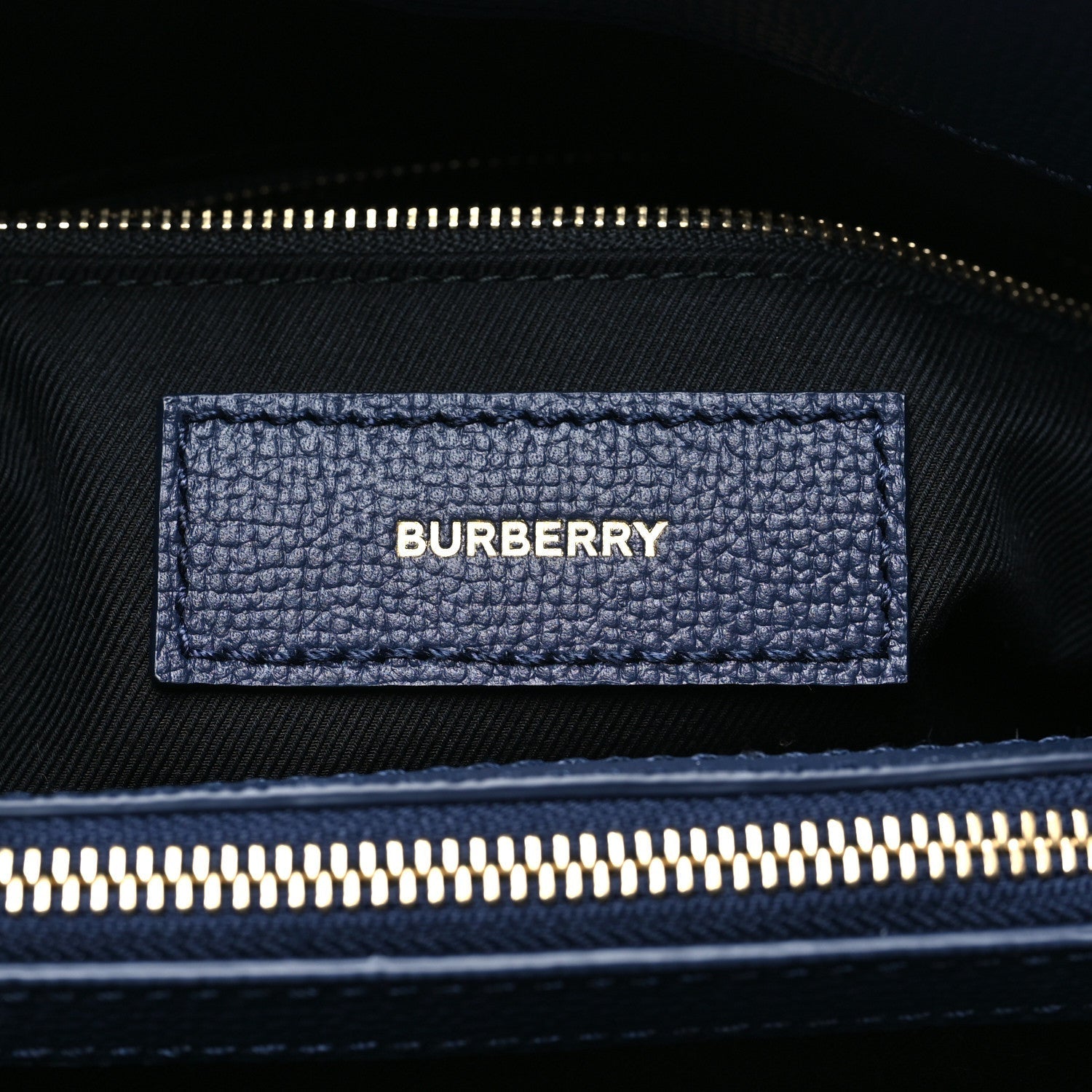 Derby Calfskin Vintage Check Medium Banner Tote Regency Blue
