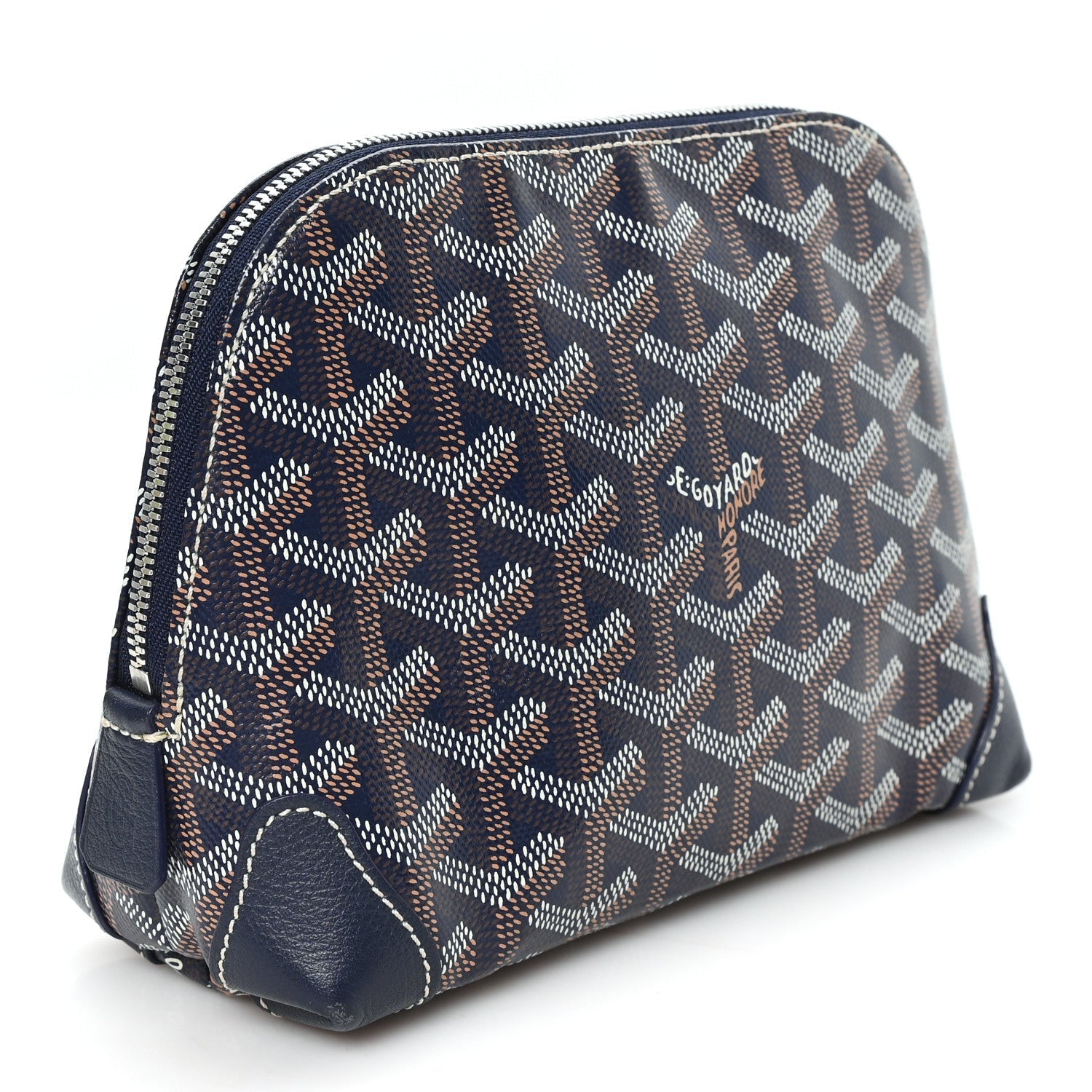 Goyardine Vendome Toiletry Pouch Navy