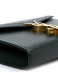 Grain De Poudre Monogram Cassandra Chain Wallet Dark Green