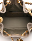 Suede Quilted Mini CHNL 25 Handbag Dark Grey