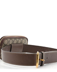 GG Supreme Monogram Ophidia Belted iPhone Case 85 34 Dark Brown