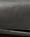 Sheepskin Matelasse Chevron Monogram Medium College Bag Asphalt