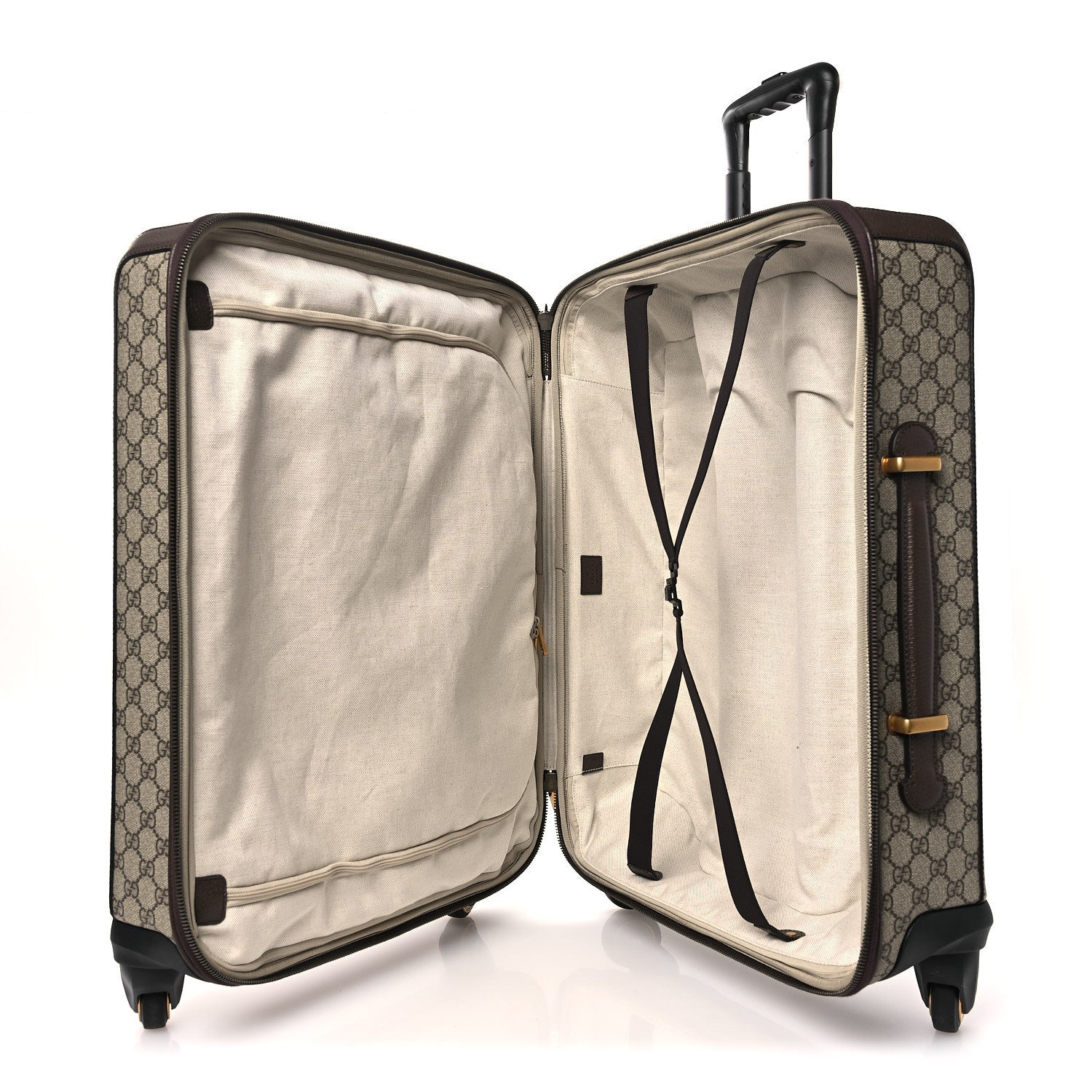GG Supreme Monogram Web Medium Savoy Trolley Beige Ebony