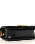 Metallic Glazed Calfskin Small Boy Flap Black Gold