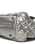 Metallic Calfskin Winnieford Satchel Silver