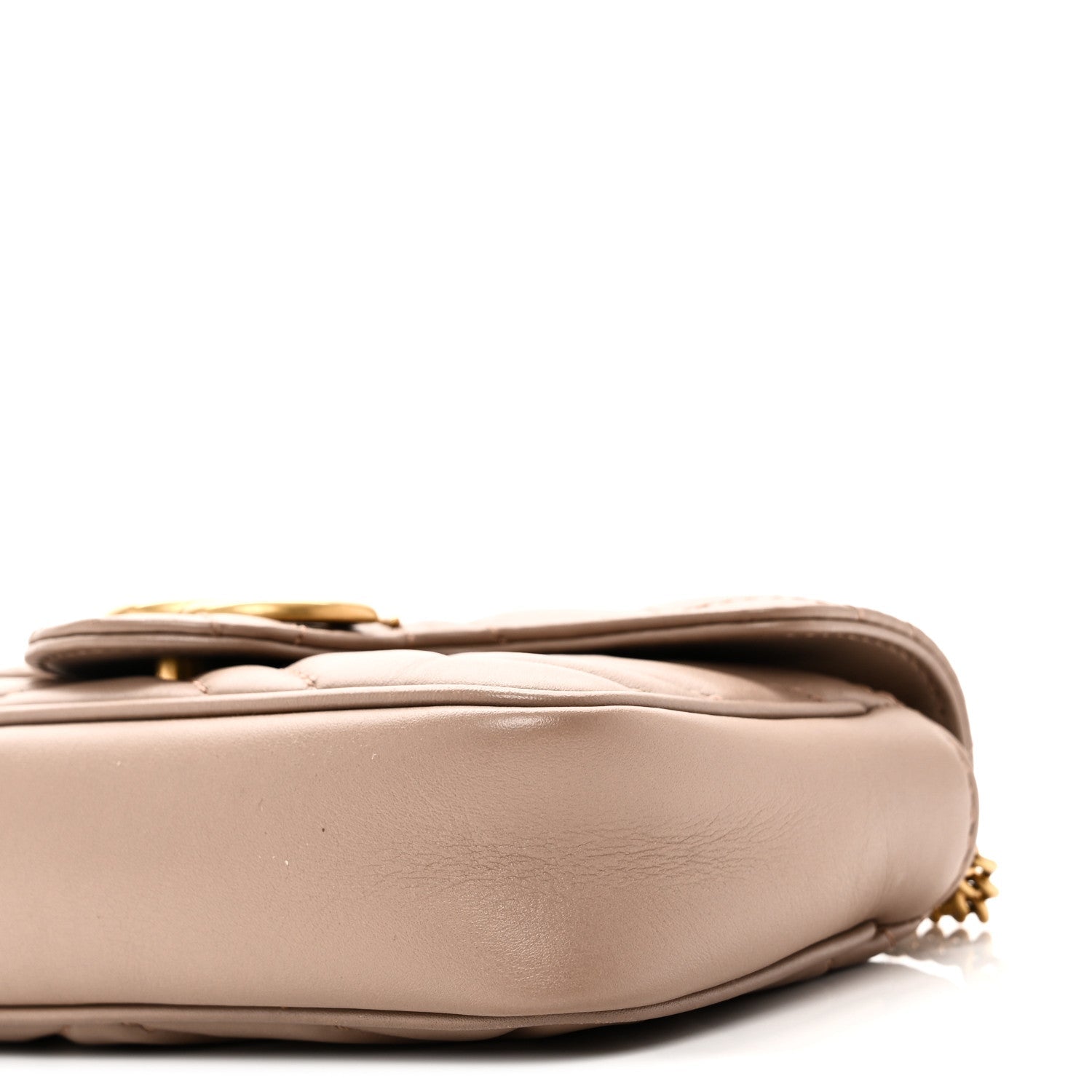 Calfskin Matelasse Super Mini GG Marmont Shoulder Bag Porcelain Rose