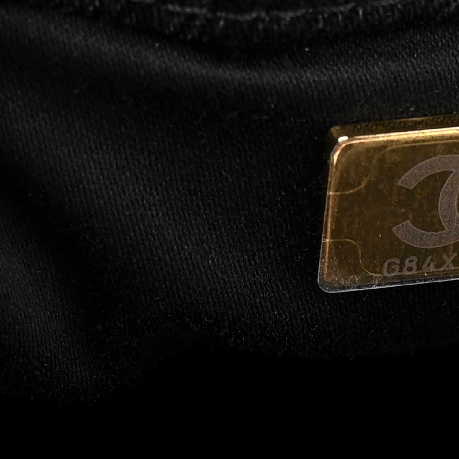 Washed Denim Quilted Medium CHNL 25 Handbag Black