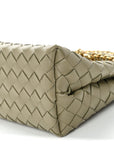 Nappa Intrecciato Small Andiamo With Chain Shoulder Bag Travertine