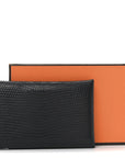 Lizard Calvi Card Case Black
