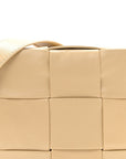 Paper Calfskin Maxi Intrecciato Cassette Crossbody Bag Porridge