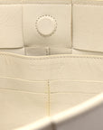 Calfskin Maxi Intrecciato Cassette Pouch On Strap Chalk