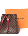 Damier Ebene Neonoe MM  Cherry Berry