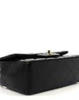 Lambskin Quilted Mini Rectangular Flap Black