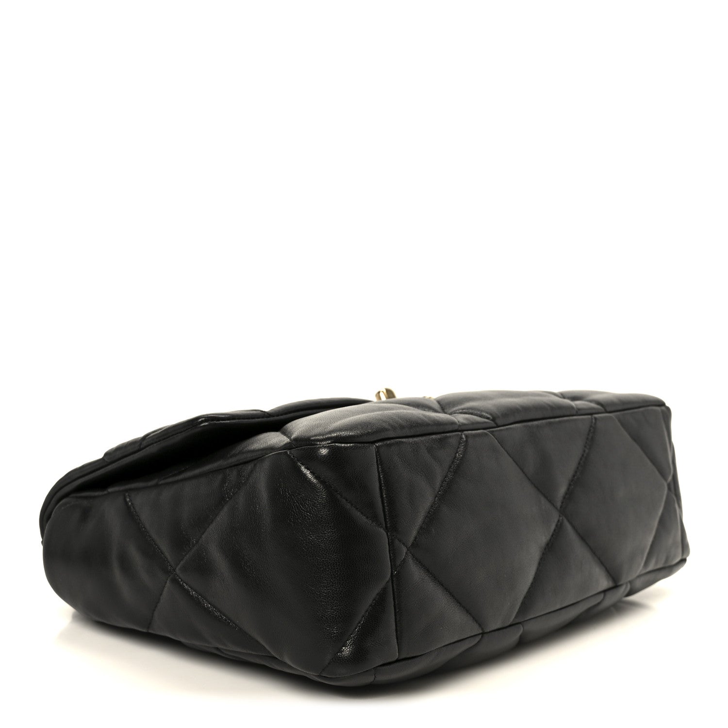 Lambskin Quilted Large CHNL 19 Flap Black