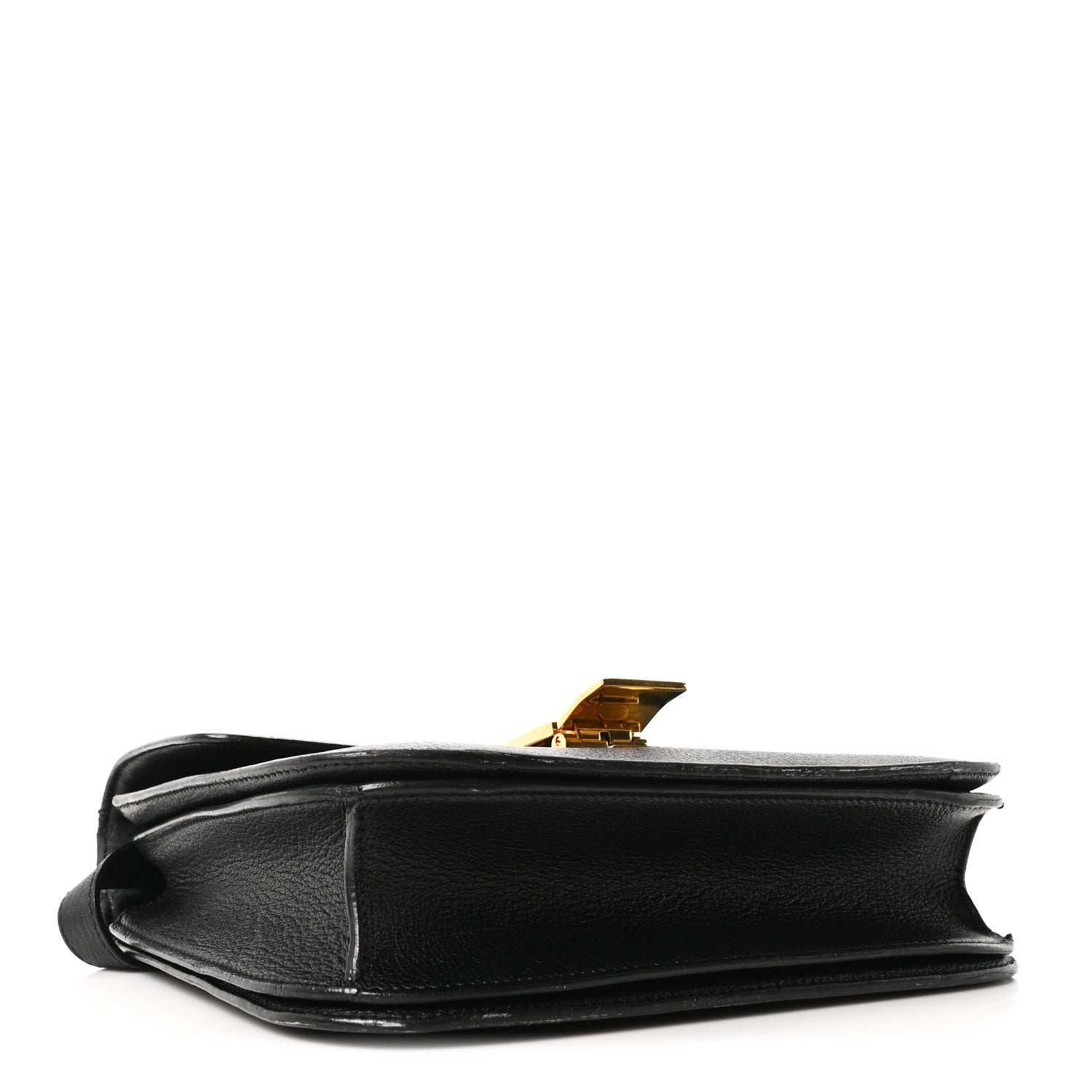 Goatskin Medium Classic Box Flap Bag Black