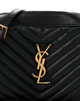 Calfskin Matelasse Monogram Lou Camera Bag Black