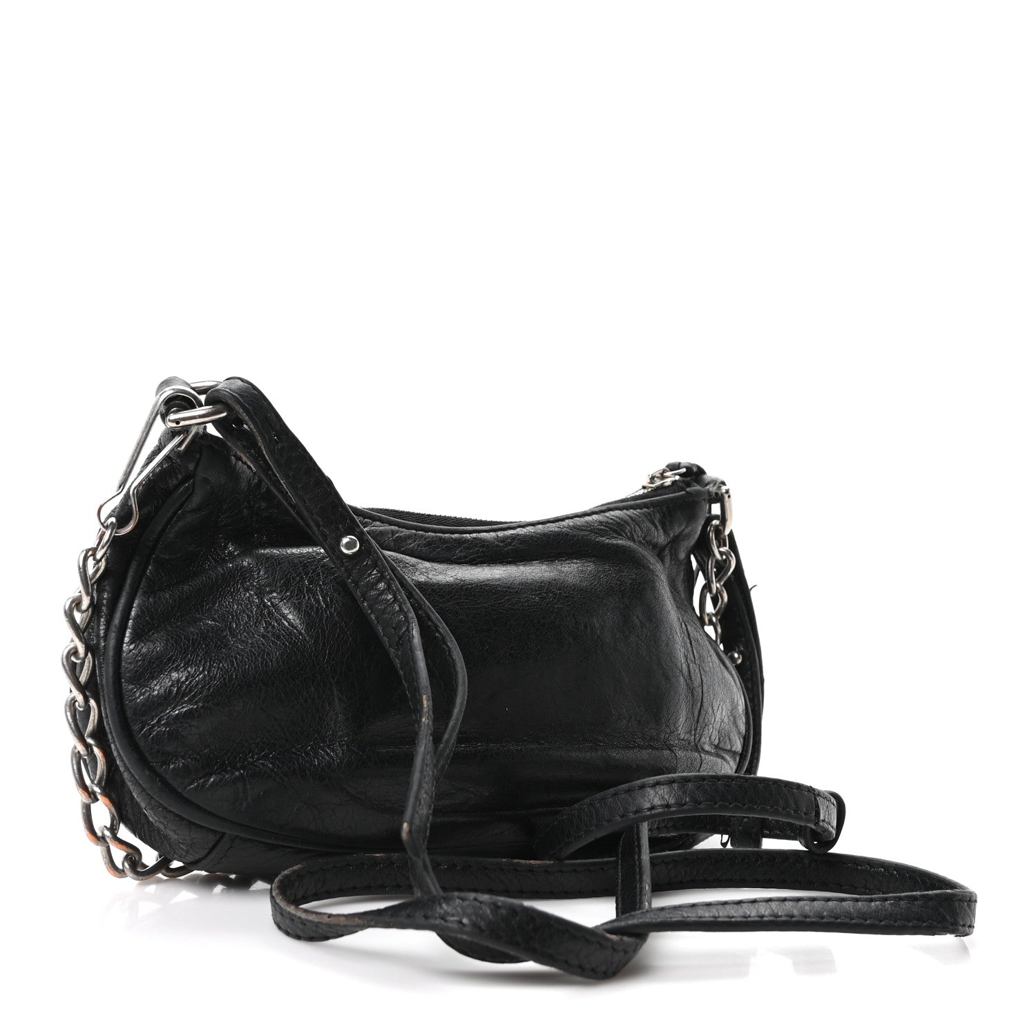 Agneau Arena Le Cagole Mini Purse With Chain Black