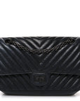 Sheepskin Chevron Quilted 2.55 Reissue 225 Double Flap So Black