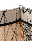 Canvas Embroidered Zodiac Book Tote Latte Multicolor