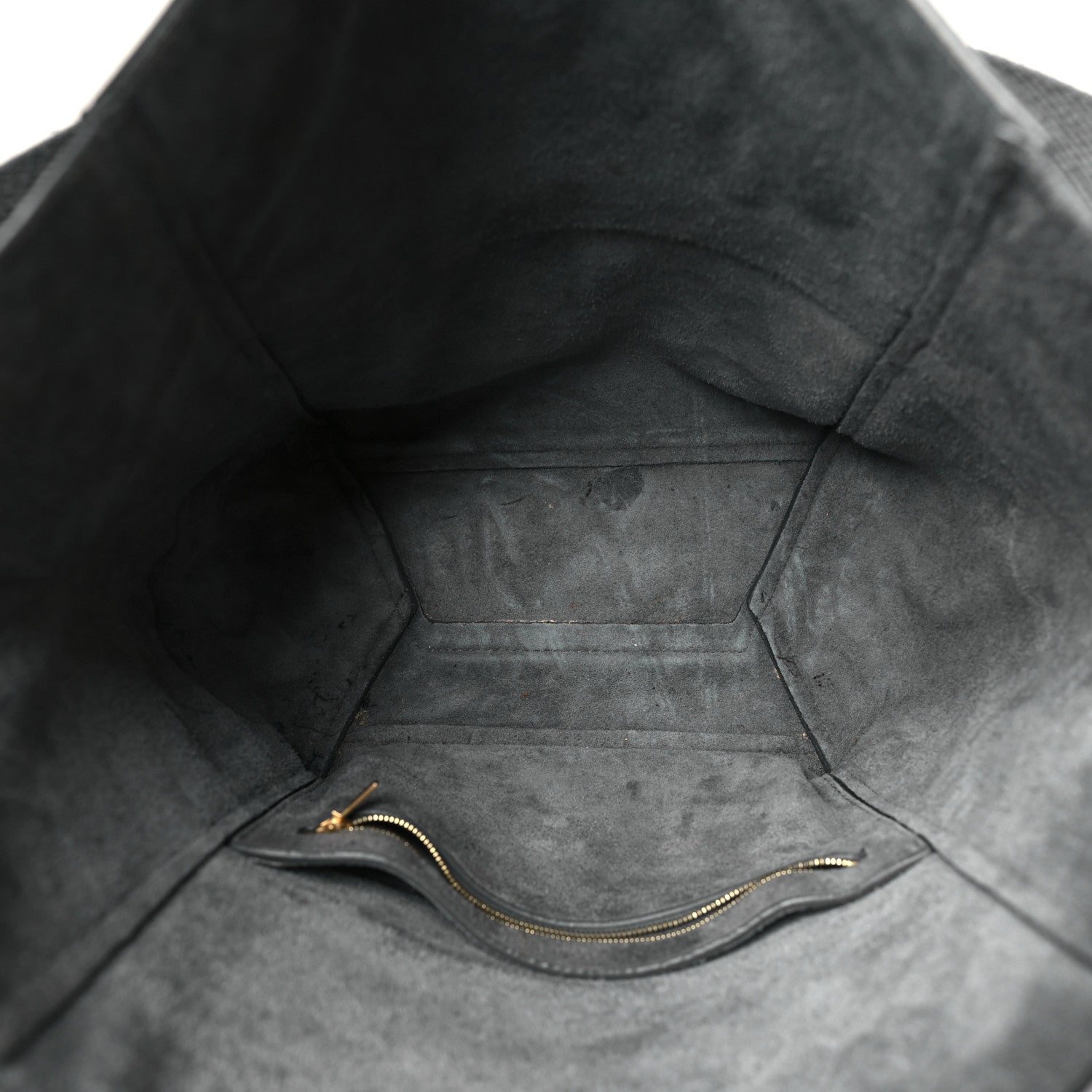 Soft Grained Calfskin Sangle Bucket Bag Grey