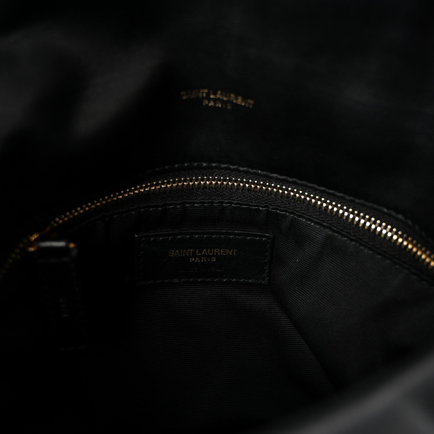 Lambskin Quilted Small Loulou Puffer Monogram Chain Satchel Black
