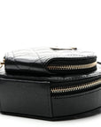 Caviar Quilted Round Coco Clutch With Chain Black