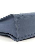 Cotton Canvas Small The Traveler Tote Bag Blue