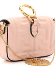 Nappa Matisse FF Embossed Nano Maxi Buckle Baguette Charm Rosa Quarzo