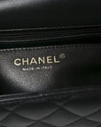Lambskin Quilted Mini Square Flap Black