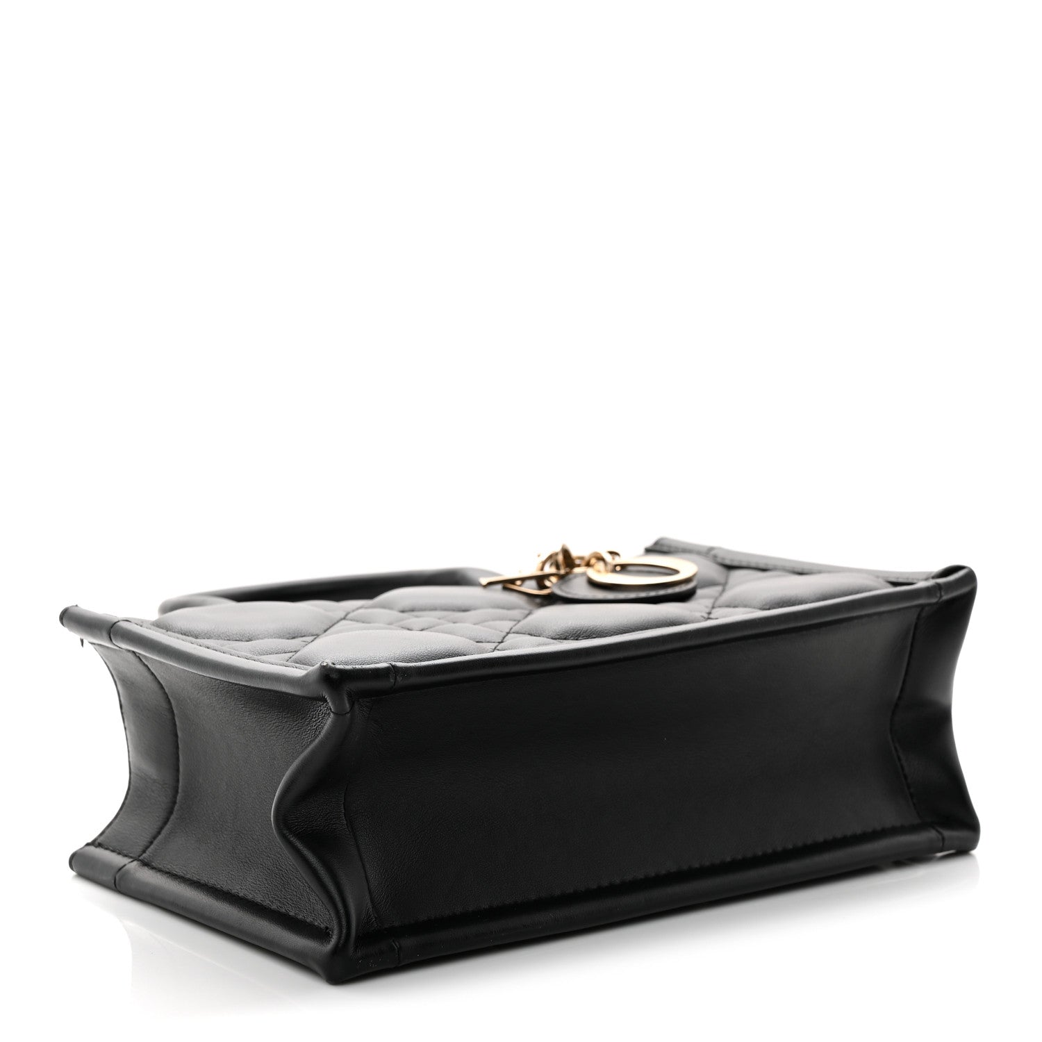 Calfskin Macrocannage Mini Book Tote Black