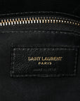 Lambskin Quilted Small Loulou Puffer Monogram Chain Satchel Black