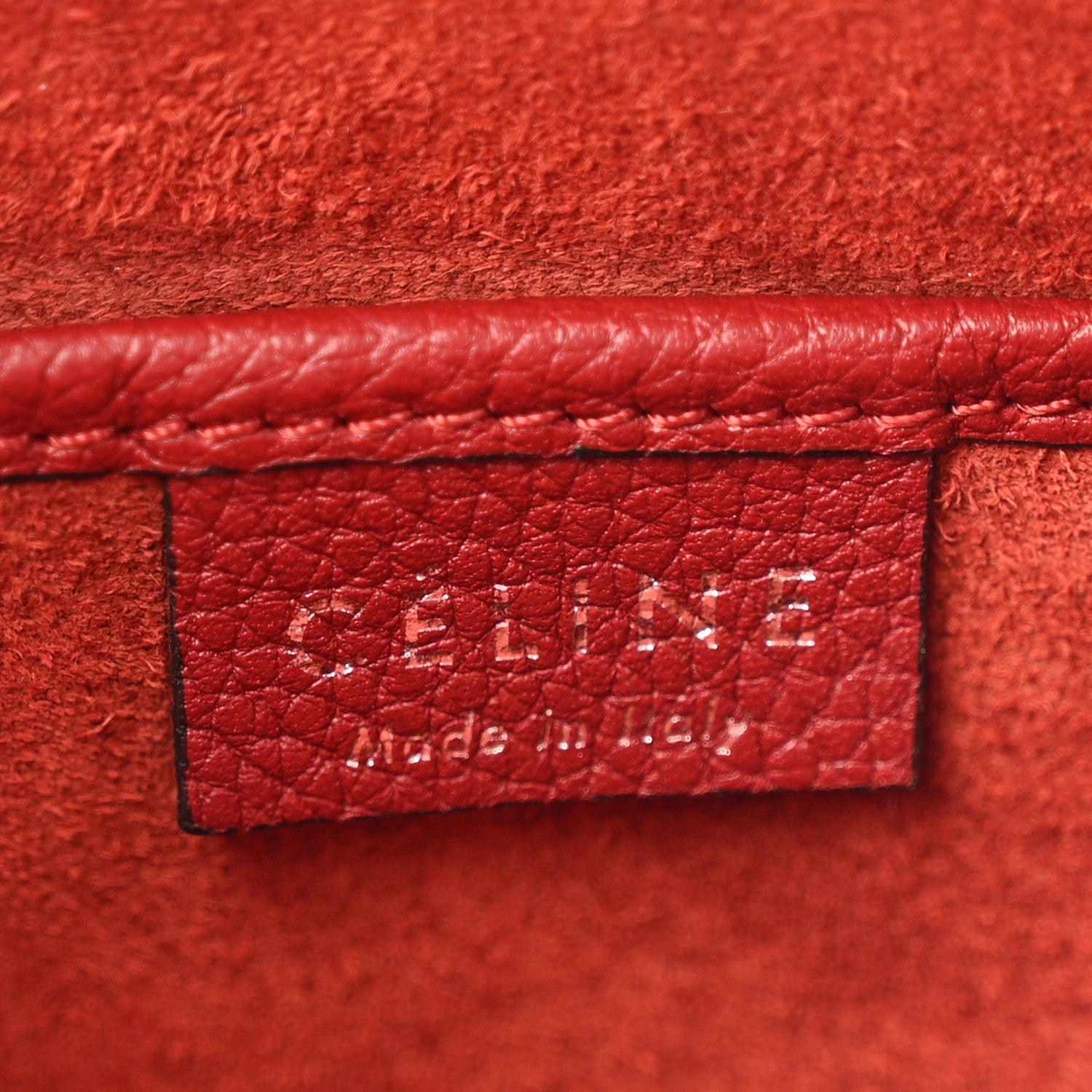 Drummed Calfskin Nano Luggage Merlot