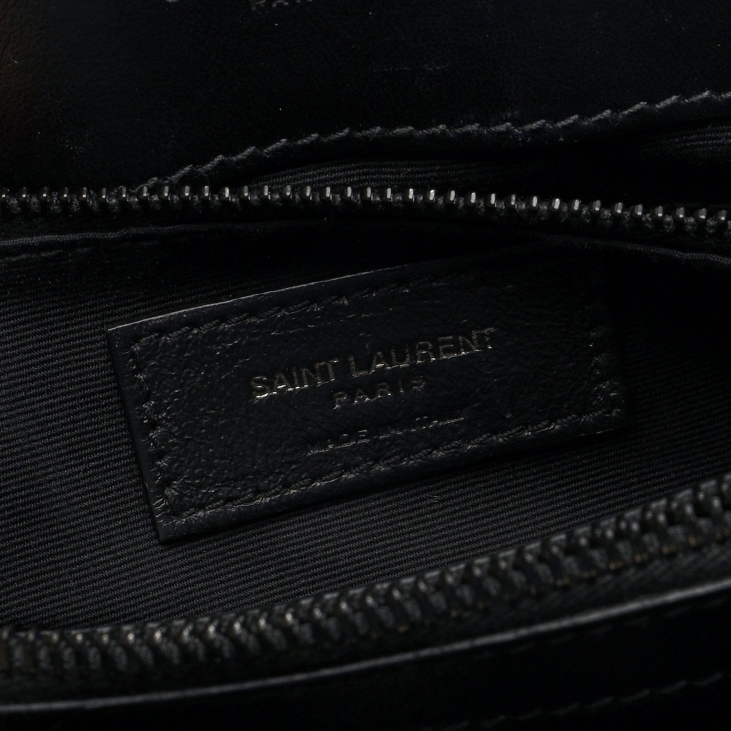 Calfskin Y Quilted Monogram Monochrome Medium Loulou Chain Satchel Black