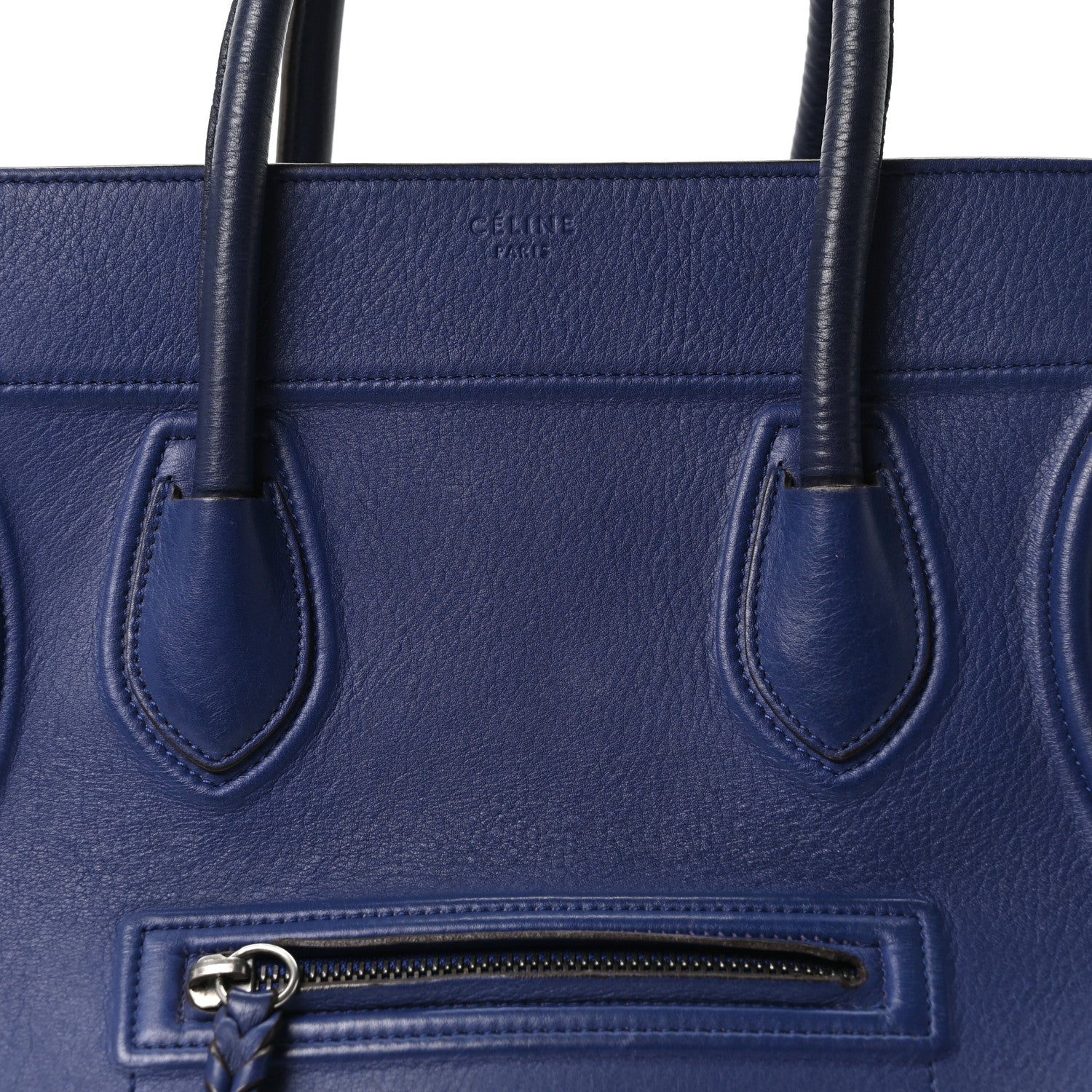 Grained Calfskin Medium Phantom Luggage Indigo